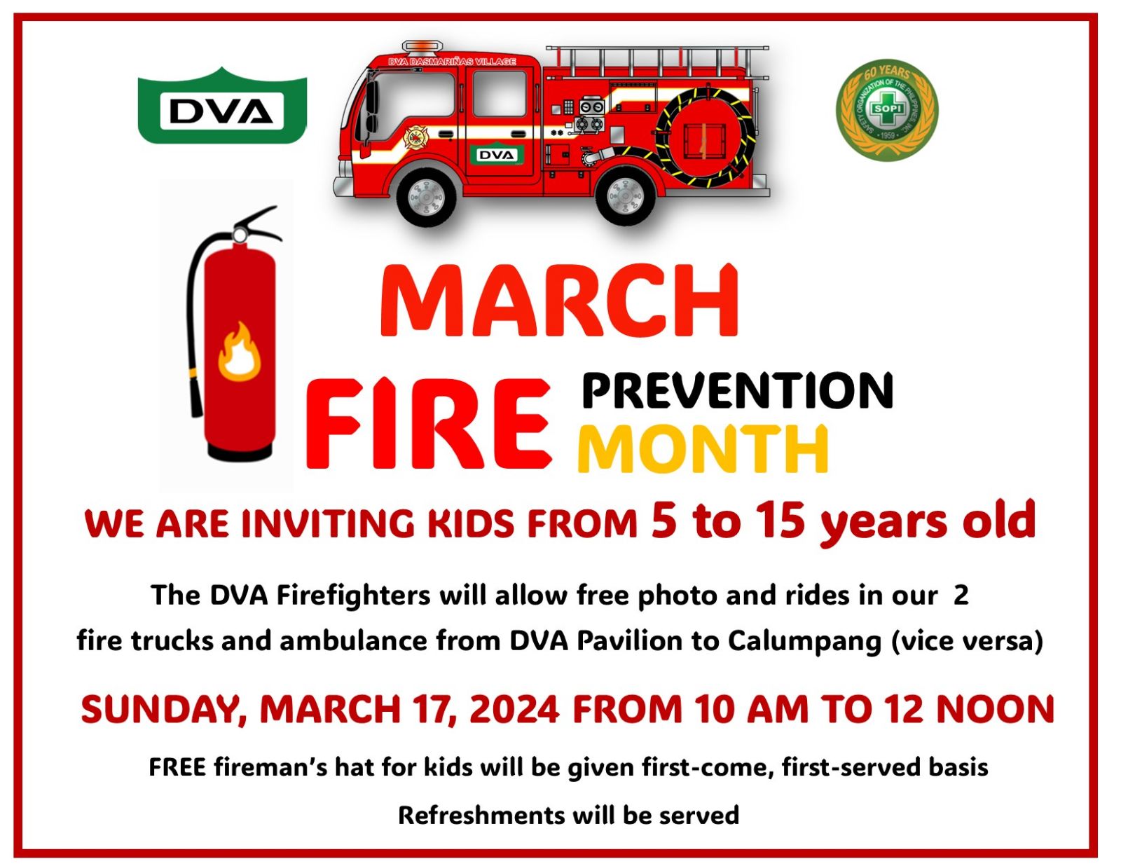 MARCH FIRE PREVENTION MONTH Dasmariñas Village