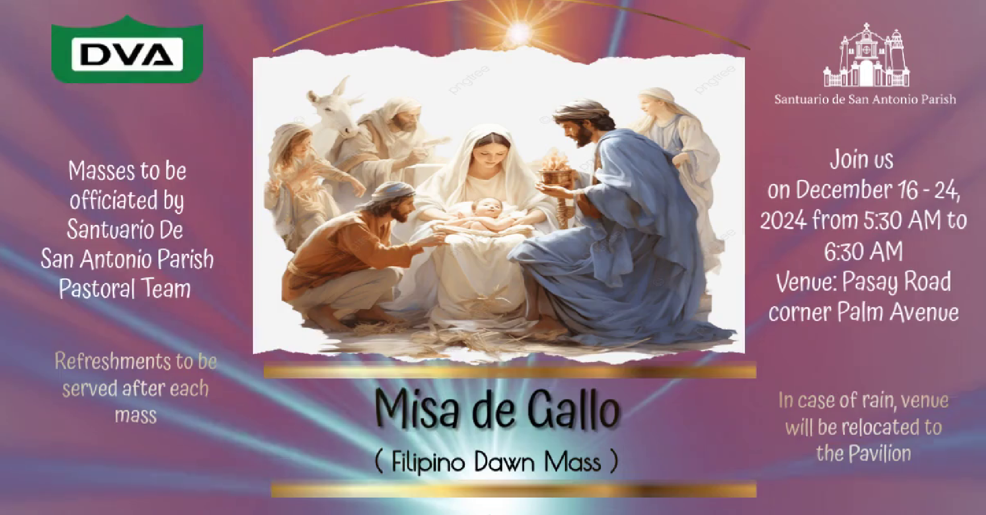 Invitation: Misa de Gallo (Filipino Dawn Mass)