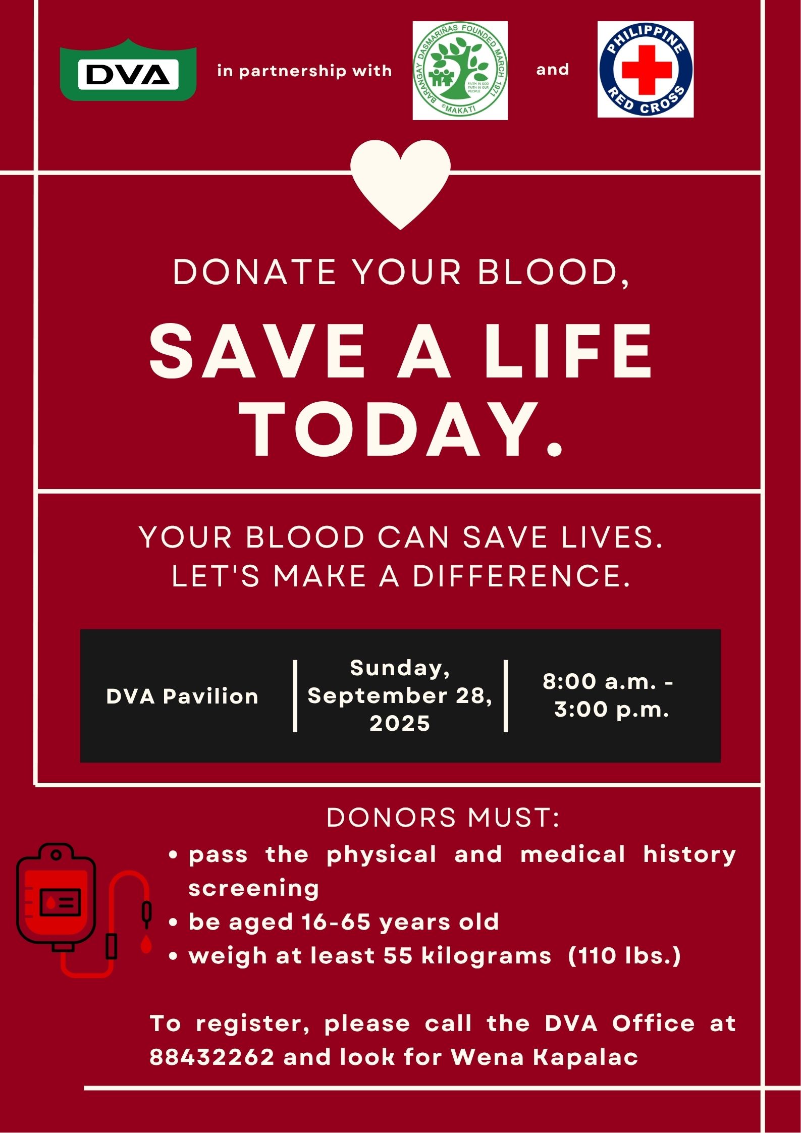 Joint DVA-Barangay Dasmariñas Blood Drive